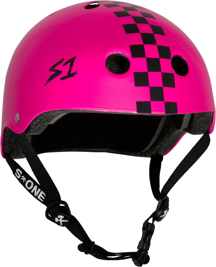 S-One Helmet - Lifer (Pink Gloss/Black Checkers)