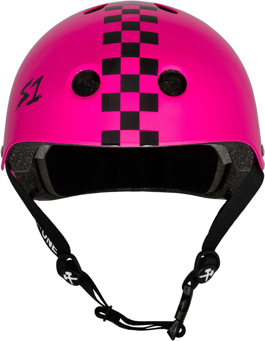 S-One Helmet - Lifer (Pink Gloss/Black Checkers)