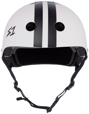 S-One Helmet - Lifer (White Gloss/Black Stripes)