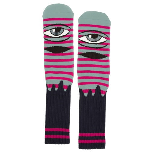 Toy Machine Socks Sect Eye Stripe Sock (Sage/Black)