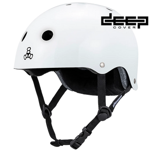 Triple 8 Deep Cover Helmet White Glossy