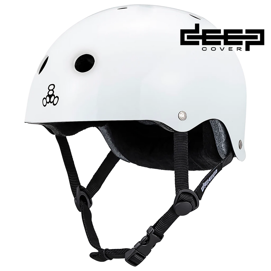 Triple 8 Deep Cover Helmet White Glossy