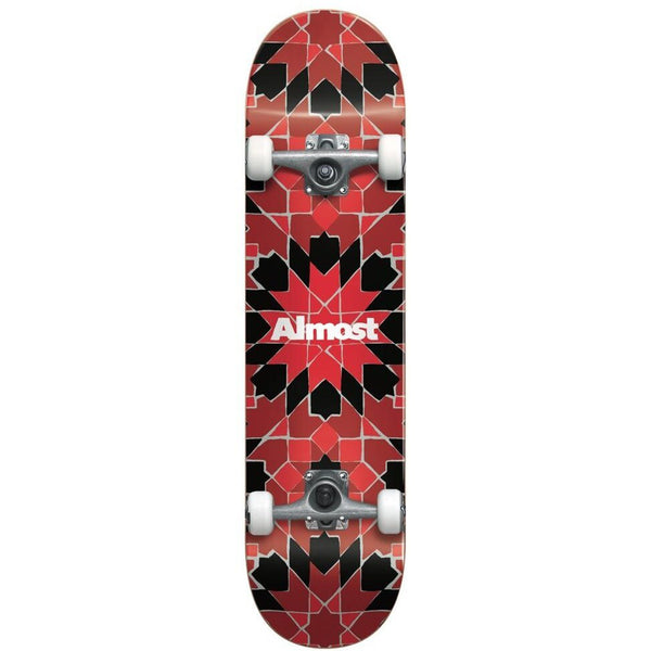 Almost Tile Pattern Resin FP Red Complete Skateboard (7.75")
