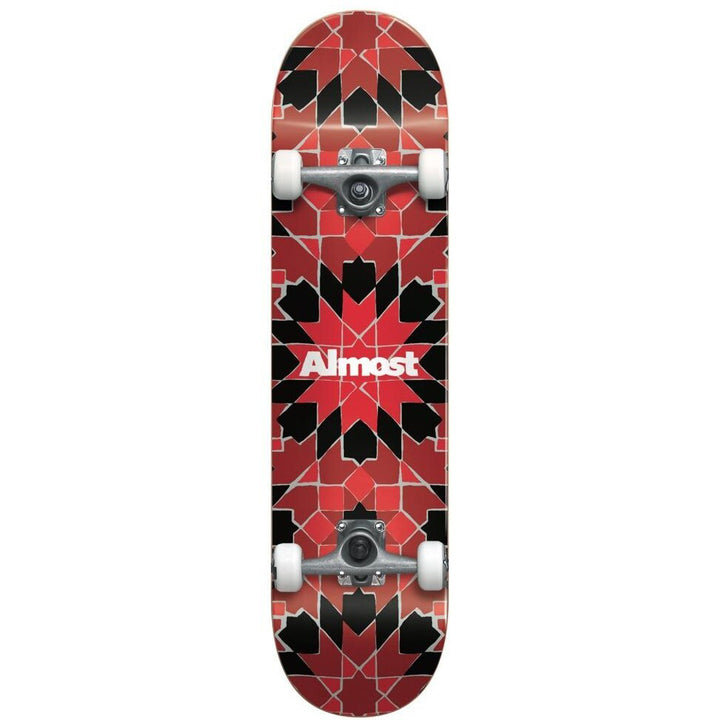 Almost Tile Pattern Resin FP Red Complete Skateboard (7.75")
