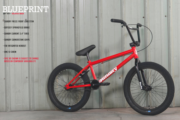 Sunday Blueprint 20" BMX (Gloss Fire Engine Red)