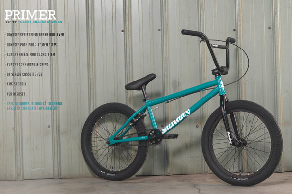 Sunday Primer 20" 2022 BMX (Gloss Billiard Green)