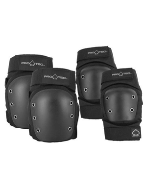 Protec Street Knee & Elbow Pads Pack - Adult (Black)