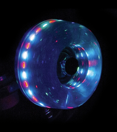 Rio Roller Light Up Wheels - 4 Pack (Blue Glitter)