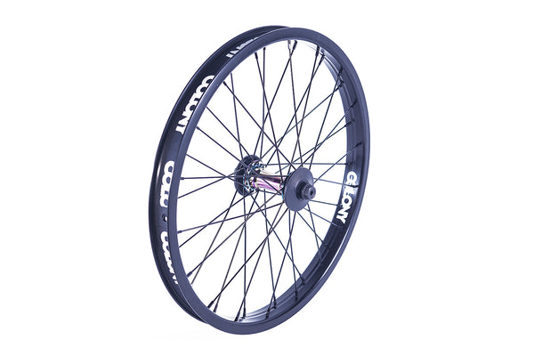 Colony Pintour Wasp Front BMX Wheel (Black / Oil Slick)