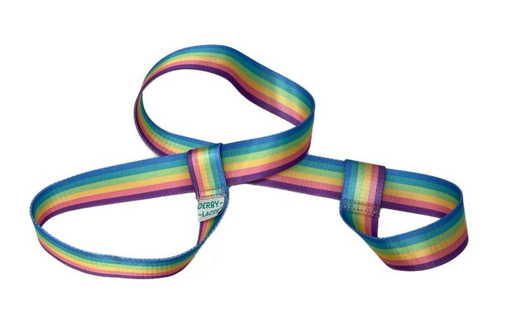 Derby Laces Skate Gear Leash 54 inch (137 cm) Pastel Rainbow Stripe