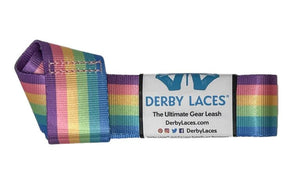 Derby Laces Skate Gear Leash 54 inch (137 cm) Pastel Rainbow Stripe