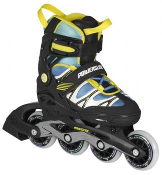 Powerslide Phuzion Orbit Adjustable Inline Skates - blue/yellow