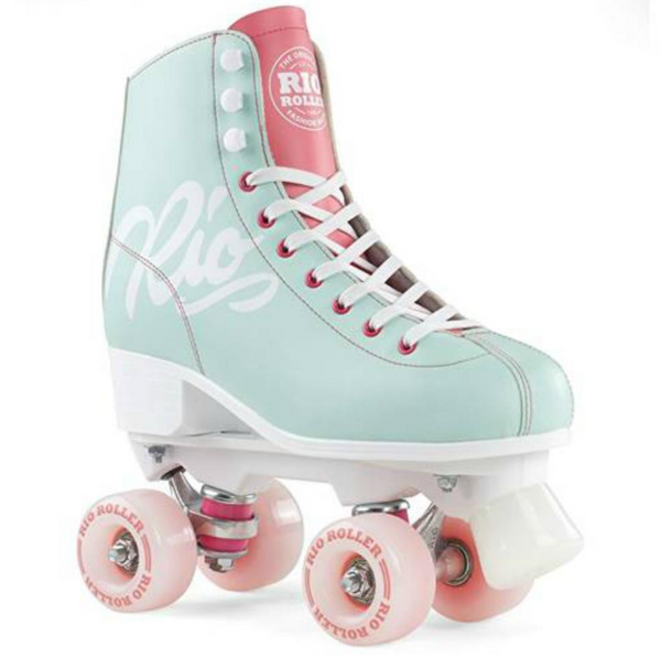 Rio Roller Skates - Script (Teal Coral)