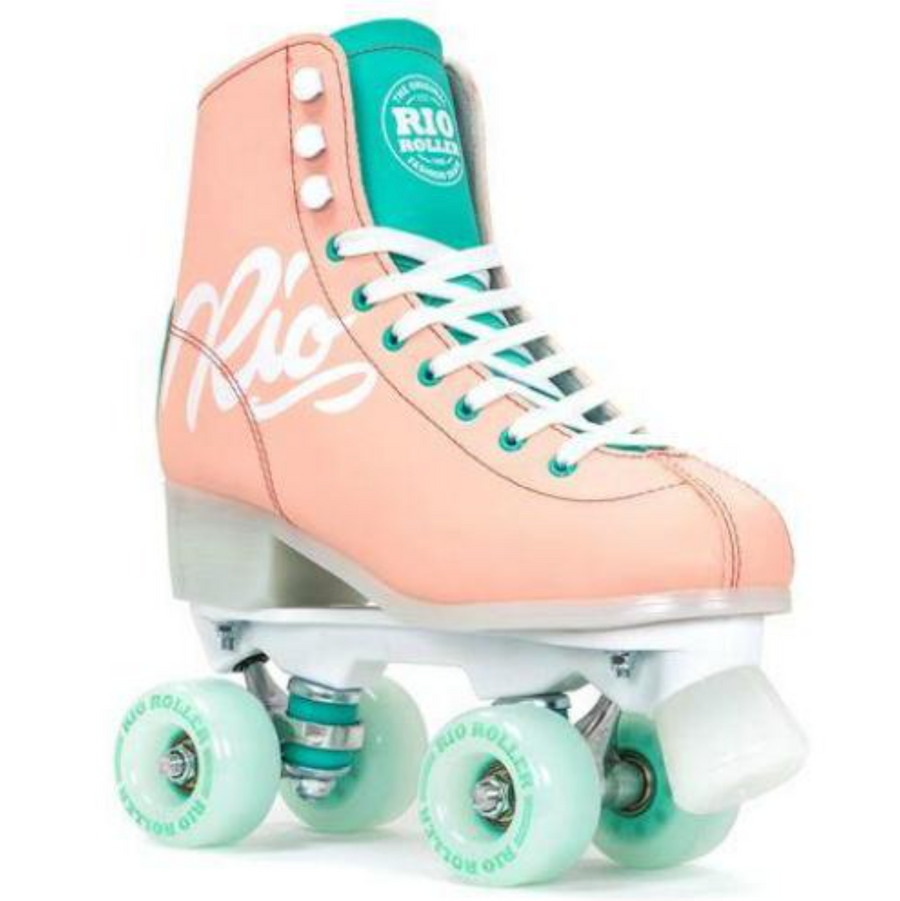 Rio Roller Skates - Script (Peach Green)