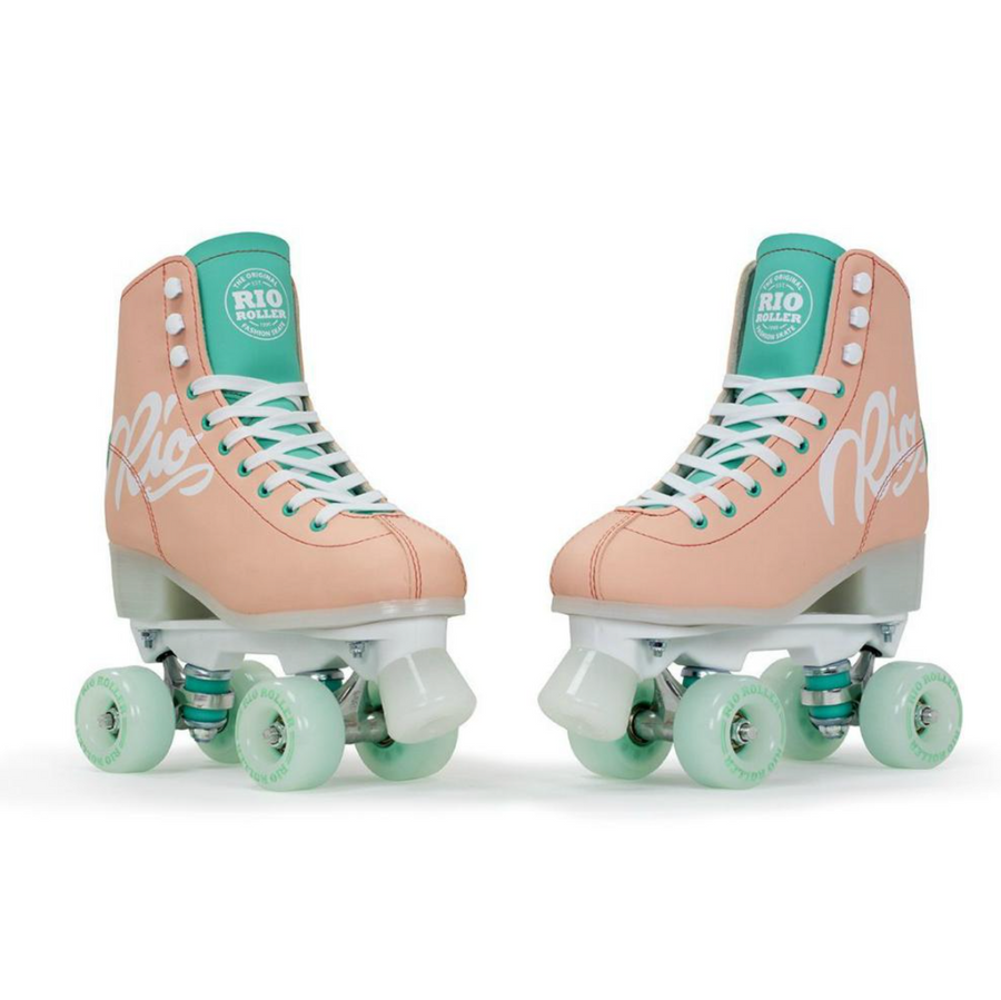 Rio Roller Skates - Script (Peach Green)