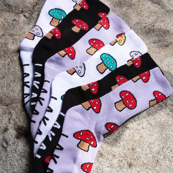 Lakai simple crew socks Shroom (White)