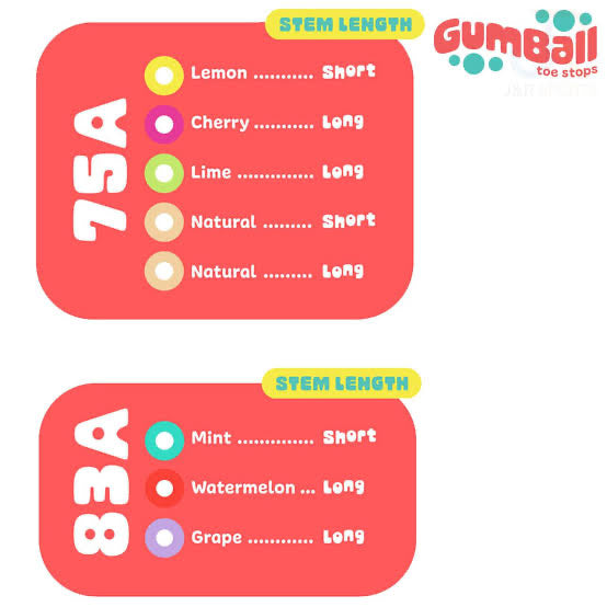 Gum Ball Toe Stop - Short (83A)