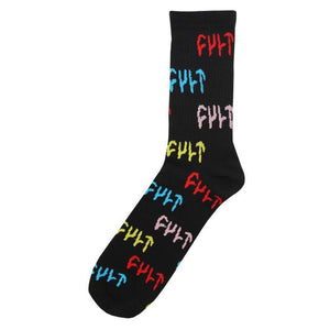 Cult Socks All over logo (Multicolour)