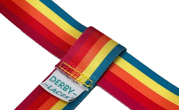 Derby Laces Skate Gear Leash 54 inch (137 cm) Rainforest Sunset Stripe