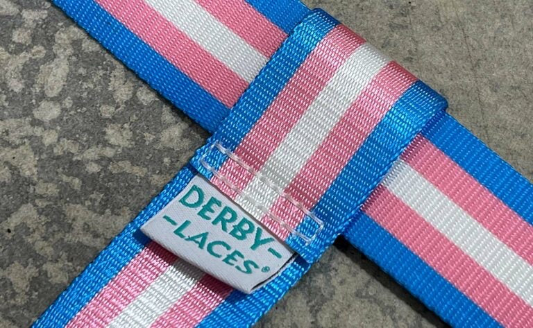 Derby Laces Skate Gear Leash 54 inch (137 cm) Trans Stripe