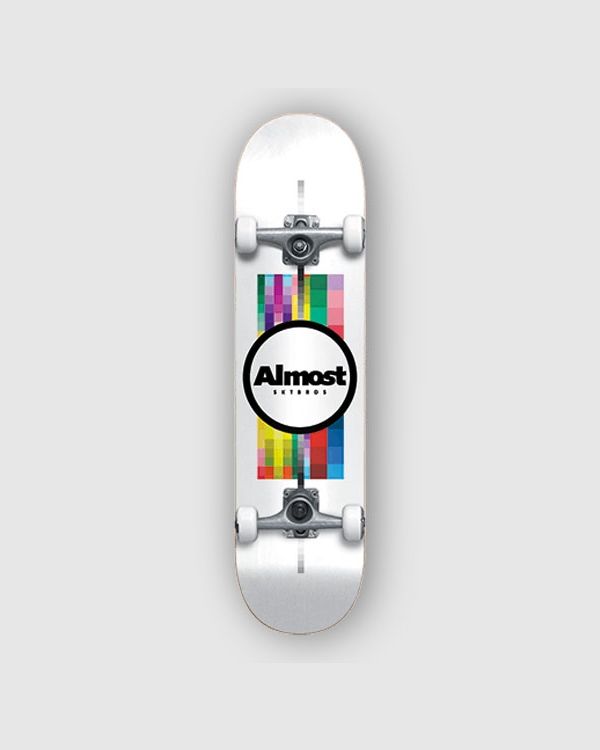 Almost Pixel Flip Resin Complete Skateboard White (7.75")