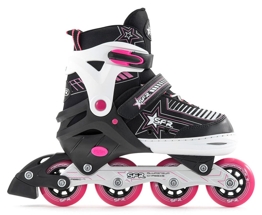 SFR Pulsar adjustable inline skates - Pink/Black