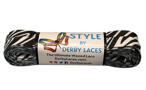 Derby Laces Skate Gear Leash 54 inch (137 cm) Zebra